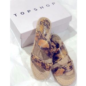 HANNAH Snakeskin Espadrille Sandal